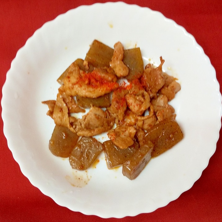 豚肉と蒟蒻の煮物